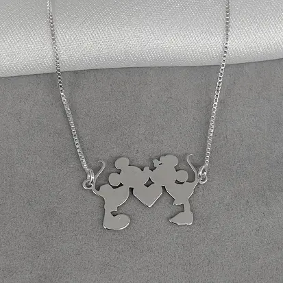 GARGANTILHA CASAL MICKEY E MINNIE 45CM